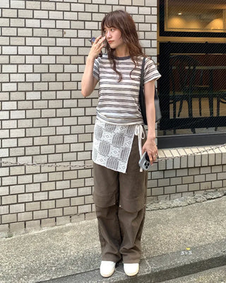 Cargo wide cotton pants