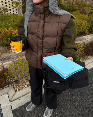 High-neck padded vest