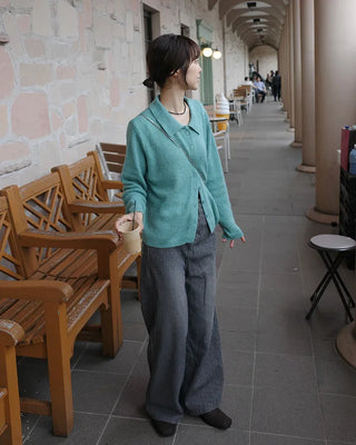 Herringbone striped pants