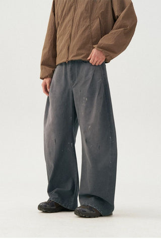 [Monterest] Washed Double Pleat Wide Pants