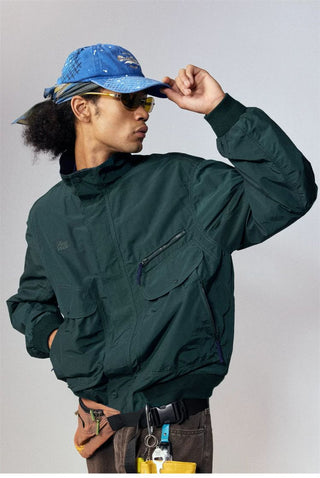[Monterest] Water-Resistant Stand Collar Work Jacket