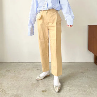 Pintuck Cotton Pants