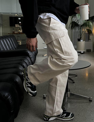 Pony Cargo Cotton Wide Pants (5 colors)