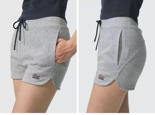 [Monterest] Drawstring Logo Embroidered Sweat Shorts