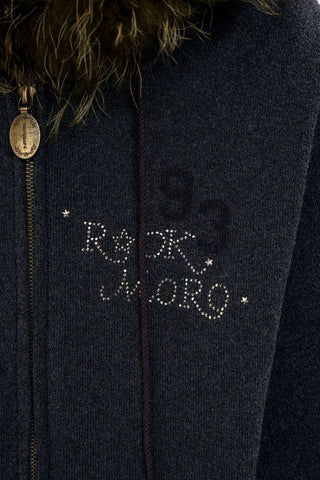 [Moromoro2] Rhinestone Printed Sweatshirt  Set