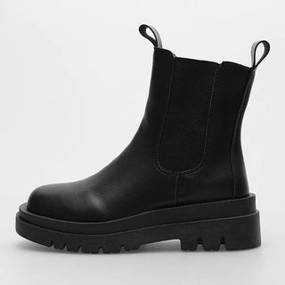 Multi-colored mid-calf Chelsea boots