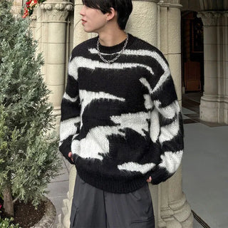(Unisex) Oversized Zebra Knit