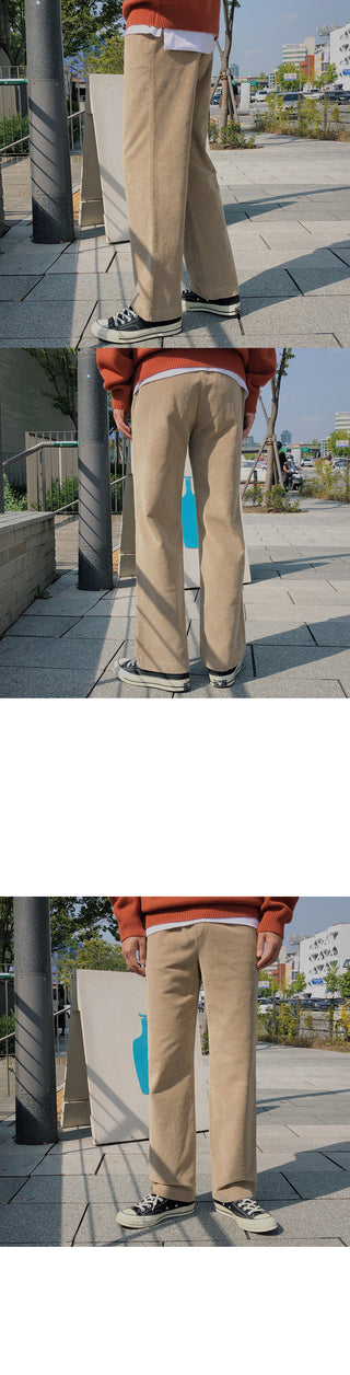 Wannabe Corduroy Wide Elastic Pants
