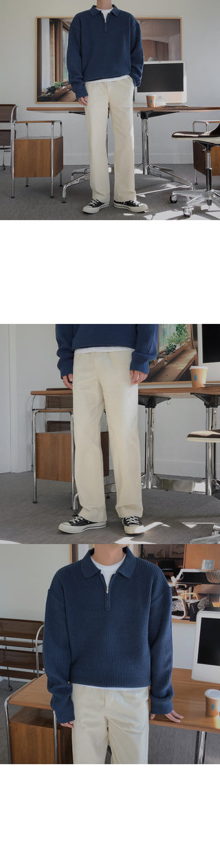 Wannabe Corduroy Wide Elastic Pants