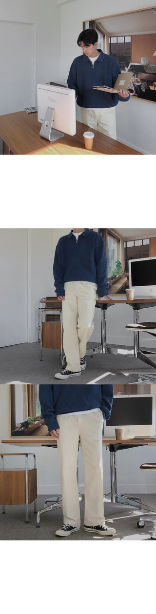 Wannabe Corduroy Wide Elastic Pants