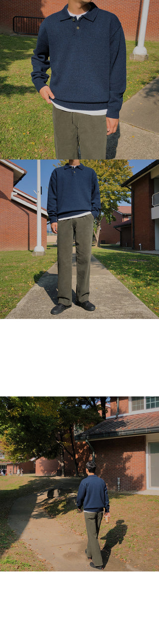 Natural Corduroy Elastic Waist Pants