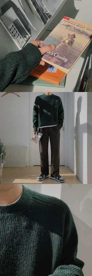 Natural Corduroy Elastic Waist Pants