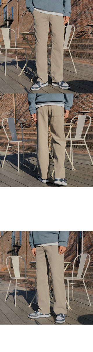 Natural Corduroy Elastic Waist Pants