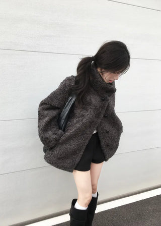 Pinning Poggle Fur Half Coat - 4 colors