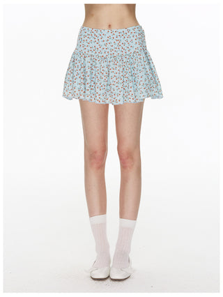 [NECY] Romantic Blossom Flare Skirt