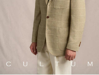 [CULTUM] 1930s Woolen Windowpane Blazer