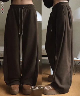 Planning Fleece-lined Corduroy Side Pintuck Training Pants - 4 Colors