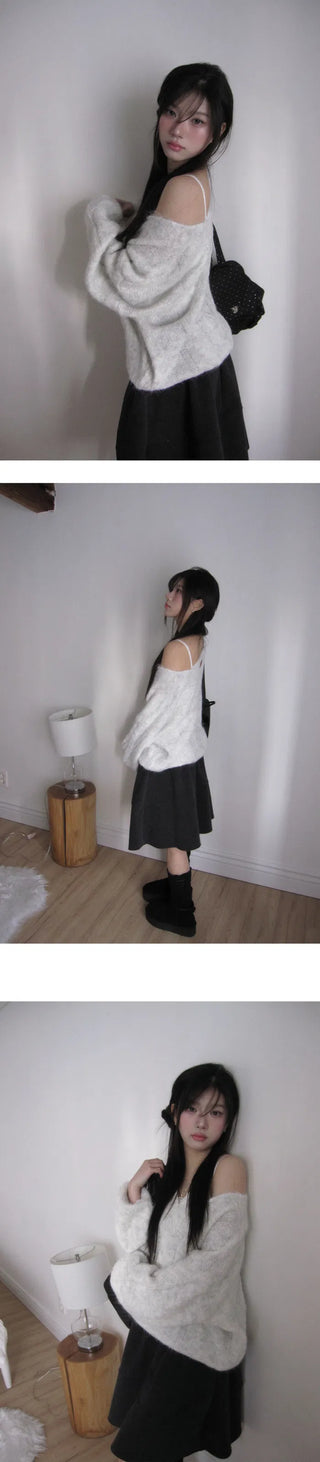 Deep V V-Neck knit patch knitwear - 5 colors