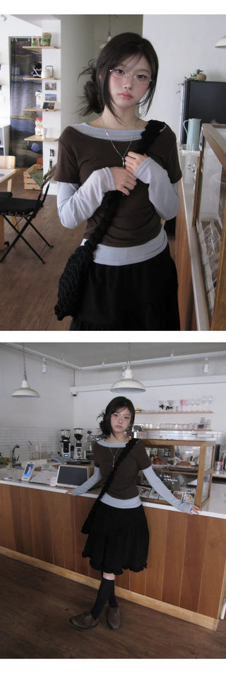 DELIGHT.Fanning Frill Midi Banding Skirt - 2 Colors (Ships Today)
