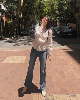 (short/basic/long) Elasticated semi-bootcut pants