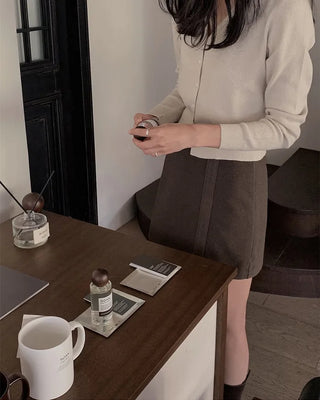 (9 colors) Washable fluffy knit cardigan