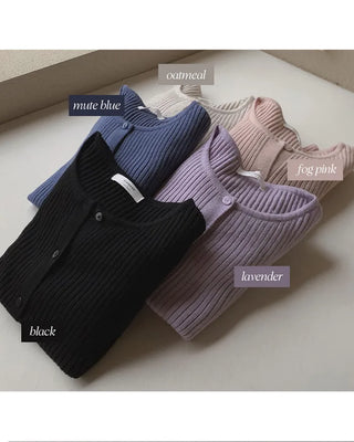 Soft Rib Cardigan - 5 Colors