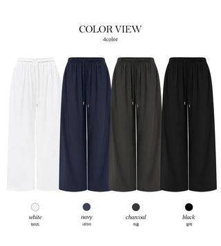 Wide long nylon pants with all the accessories - 3 colors