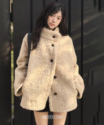 Pinning Poggle Fur Half Coat - 4 colors