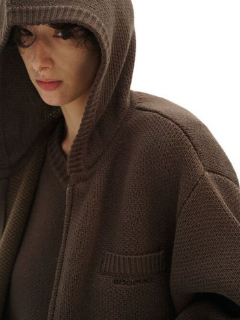 MASONPRINCE Wool Blend Hoodie Cardigan