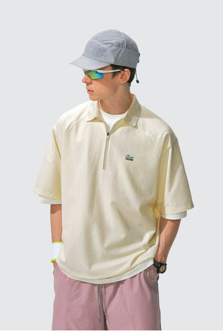 [Monterest] Quick-Dry Half-Zip Polo Shirt