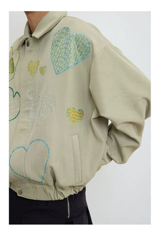 CONP Heart Zip-Up Jacket (Beige)