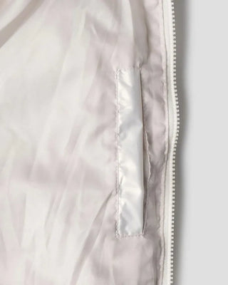 Glossy short-length down jacket