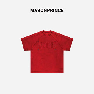 [MASONPRINCE] Deconstructed Patchwork Embroidered Tee