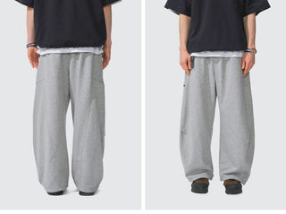 [Monterest] Logo Embroidered Wide Leg Sweatpants