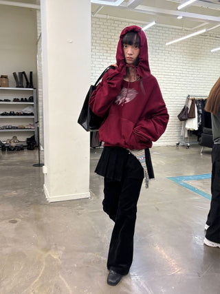 [NeverSeez] Printed Graphic Hoodie