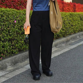 Black wide-leg pants