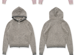 [Moromoro2] Bow Zip Hooded Cardigan