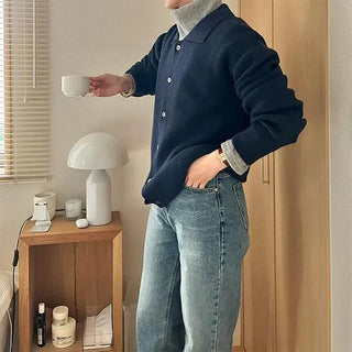 Colored button cardigan