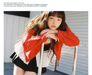 [Moromoro2] Washed Cotton Cropped Jacket