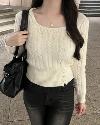 Square buckle shoulder bag