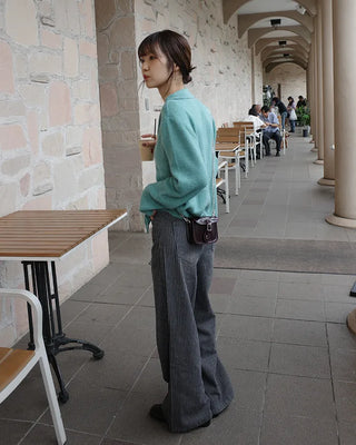 Herringbone striped pants