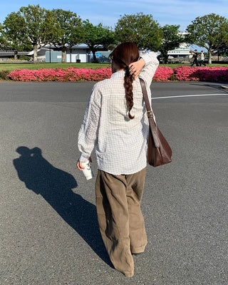 Wide-leg collar pants