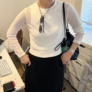 Round neck summer knit