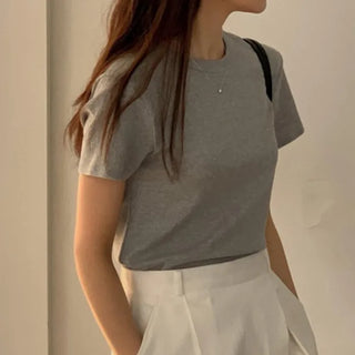 Basic short-sleeved loose-fit t-shirt (5cm)