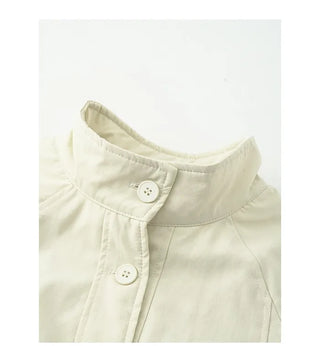 High-neck waist string down jacket