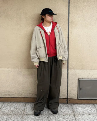 (Unisex) Drawstring Pintuck Slacks