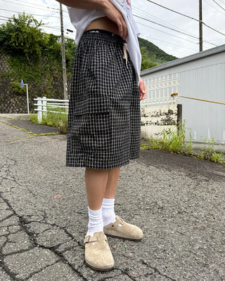 Checked cargo Bermuda shorts