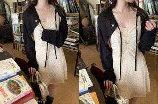 Bolero cropped ribbon cardigan (4c)