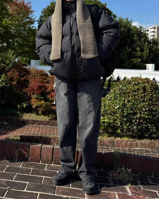 Checked padded jumper