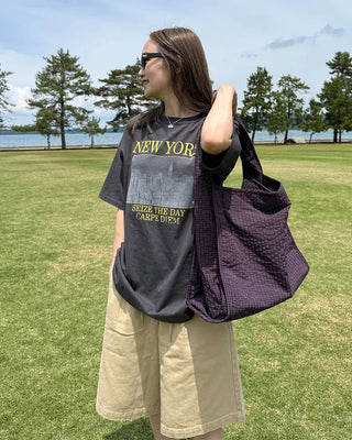 2-Way Ripple Check One-Shoulder Bag